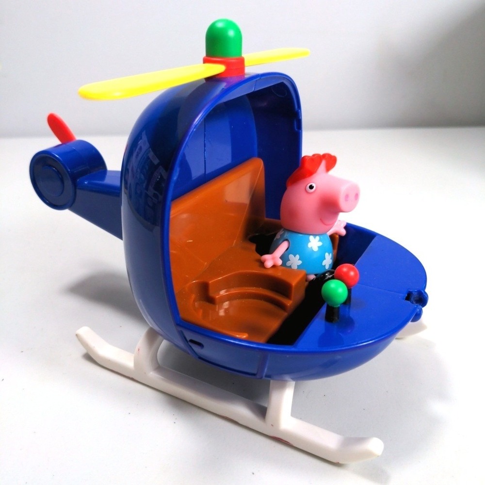 Peppa Pig Miss Rabbit Helicopter Blue Toy Vehicle with Peppa Pig Figure 2016